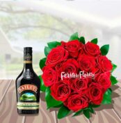 Bouquet de Rosas y Baileys