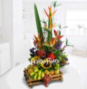 Arreglo Floral Con Frutas Bahamas