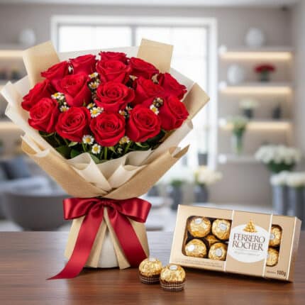 Imagen de Bouquet de Rosas y Chocolates